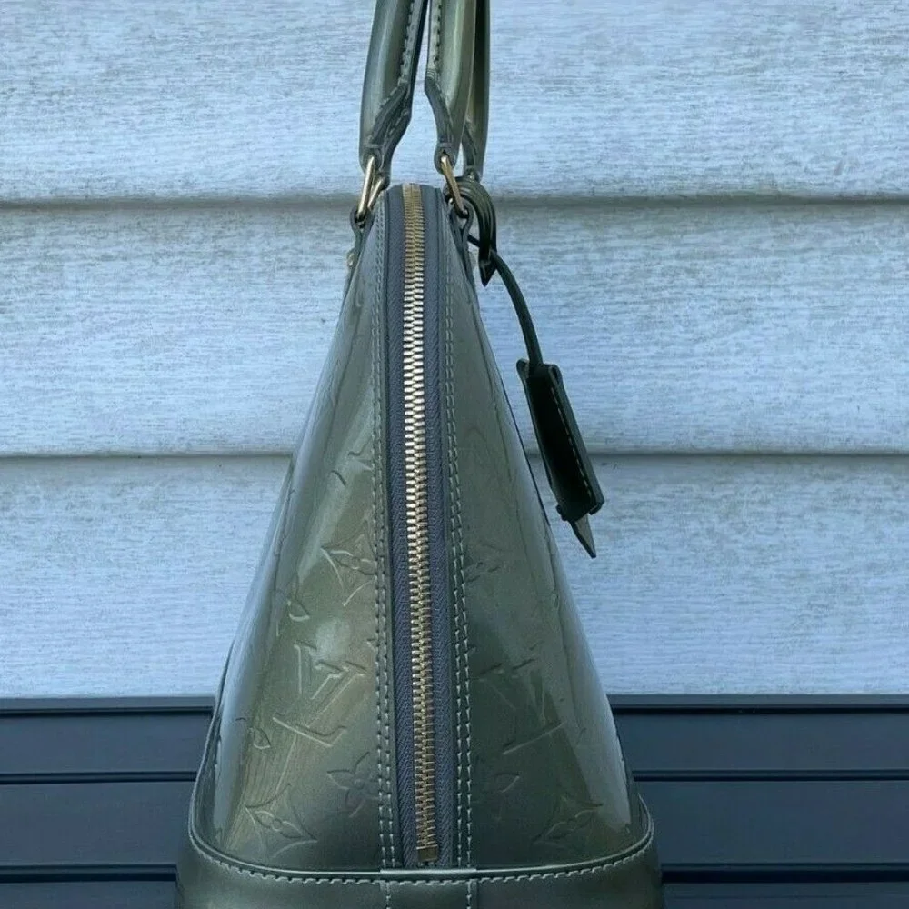 Authetic Louis Vuitton Bag VERNIS Alma PM Rose Florentin Monogram Handbag France - Picture 7 of 12
